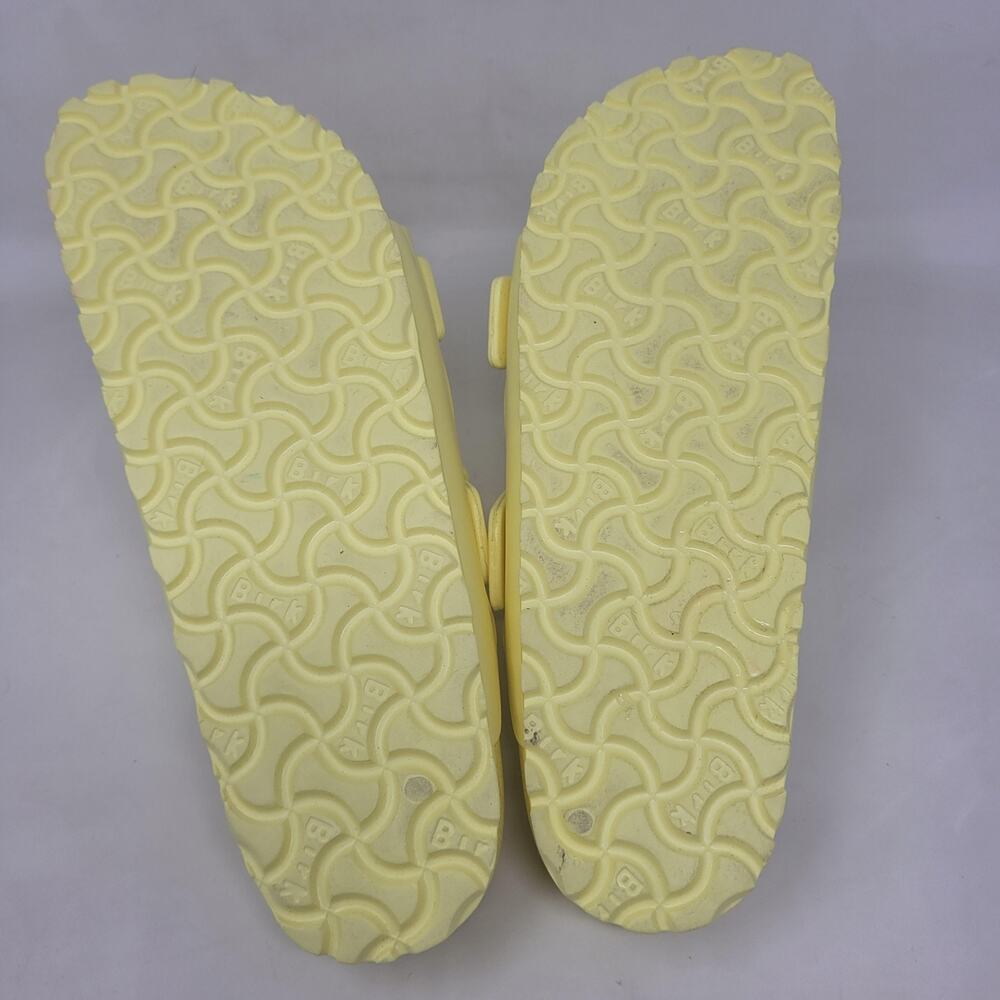 Birkenstock Arizona Sandals Womens EU41 US10.5 Yellow Rubber EVA Slides Slip On - Picture 13 of 13